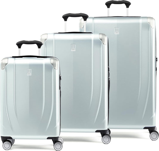 Travelpro Pathways 3 Hardside Expandable Luggage, 8 Spinner Wheels, Lightweight Hard Shell Suitcase, Cloud Grey, 3 Piece Set (21/25/28)