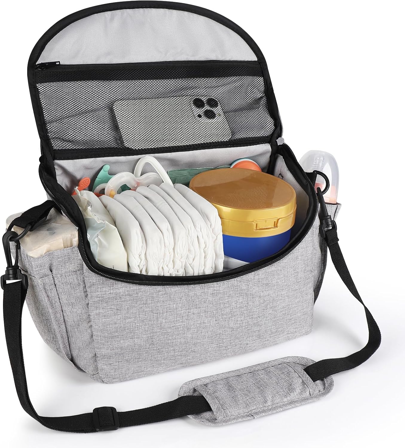 Accmor Universal Stroller Organizer - Large Capacity Stroller Bag with Shoulder Strap - Accessories for Uppababy, Nuna, Doona, Britax
