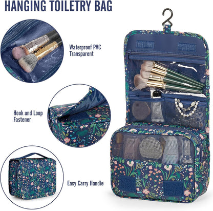 Veken 10 Set Packing Cubes for Travel Essential, Suitcase Organizer Bags in 4 Sizes, Carry-On Luggage Accessories with Large Laundry & Hanging Toiletry Bag, Must-Have for Airplane, Road Trip & Camping