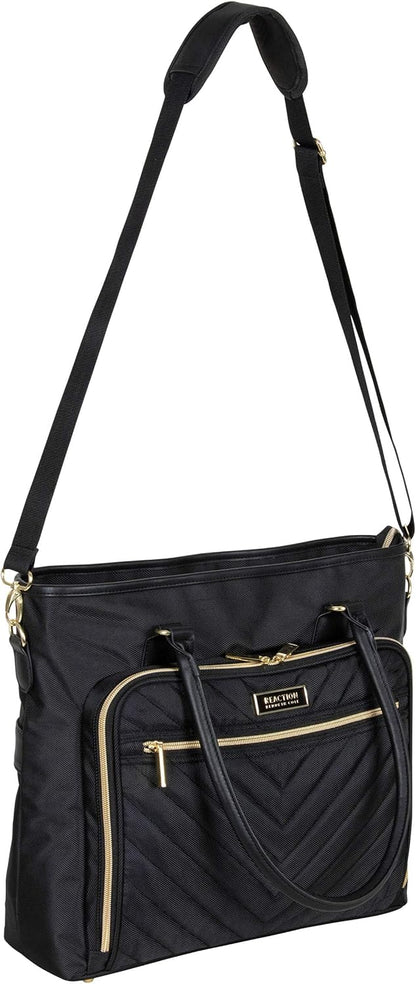 Kenneth Cole REACTION Chelsea Quilted Chevron 15" Laptop & Tablet Business Tote with Removable Shoulder Strap