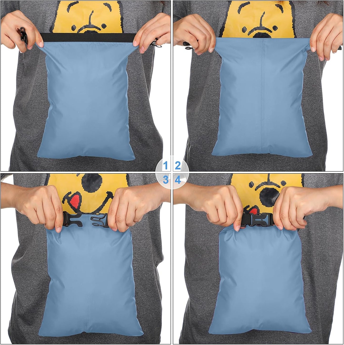 Shappy Waterproof Dry Bag Set 6 Sizes Lightweight Sacks and Long Adjustable Shoulder Strap Outdoor Water Proof Keep Gear Dry Bag Stuff Sacks for Backpacking, Boating, Hiking, Camping