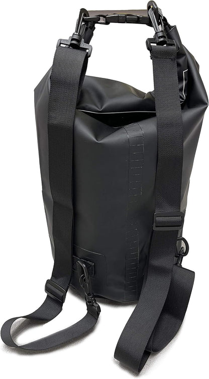 EliteShield Waterproof Dry Bag backpack Roll Top Closure Rafting Boating Black 10L With Free Phone case