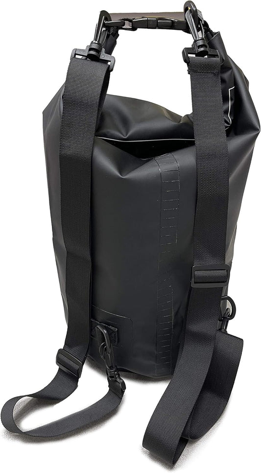 EliteShield Waterproof Dry Bag backpack Roll Top Closure Rafting Boating Black 10L With Free Phone case