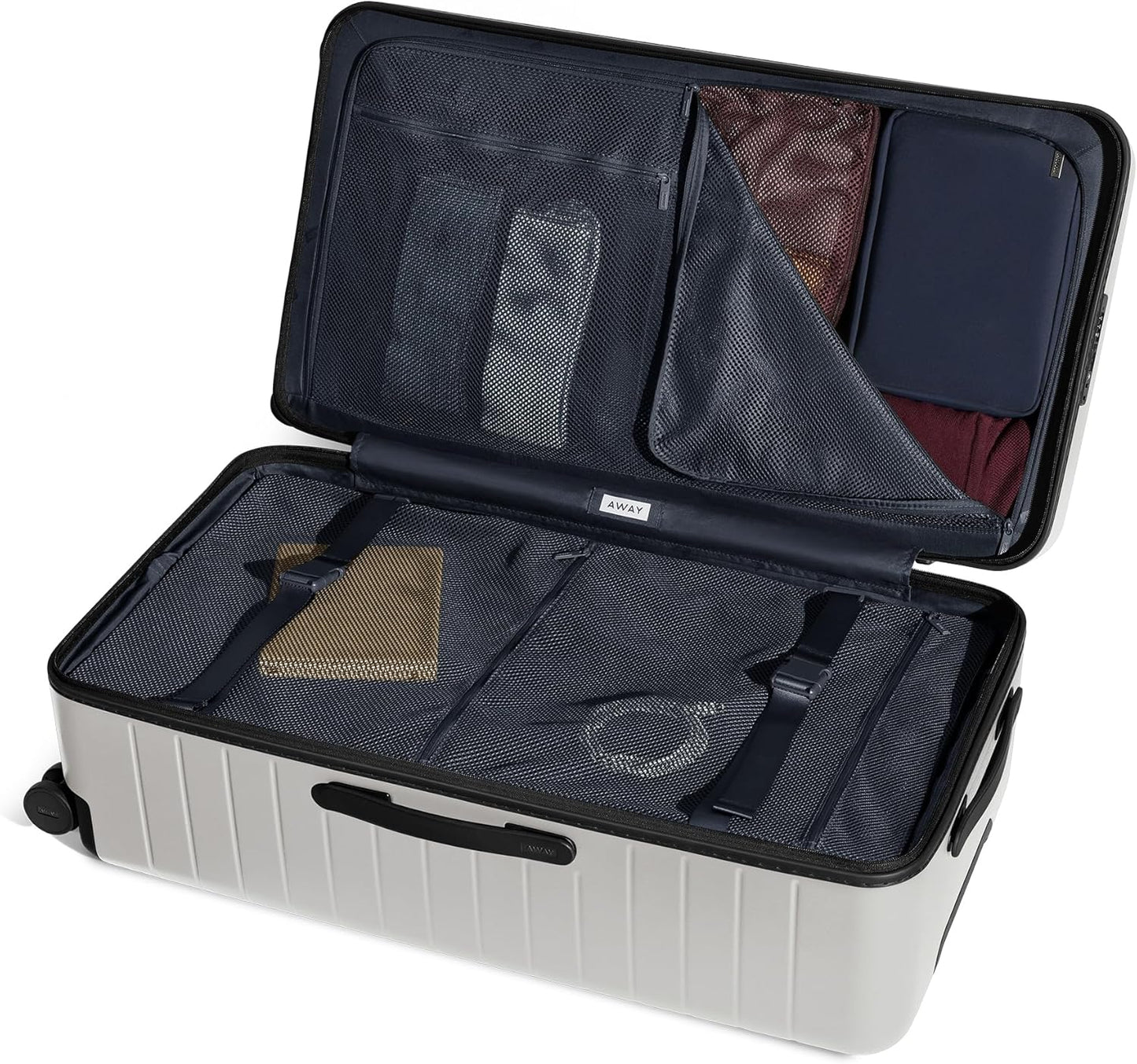 Away Large Trunk Luggage, 31 Inch Hardside Suitcase with Spinner Wheels, Lightweight & Durable, TSA Lock, Ideal for Long Trips, Cloud Gray
