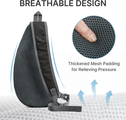 G4Free Sling Bag for Men Women, Small Crossbody Backpack Lightweight Chest Shoulder Bags for Travel, Outdoor and Sports (Dark Grey)