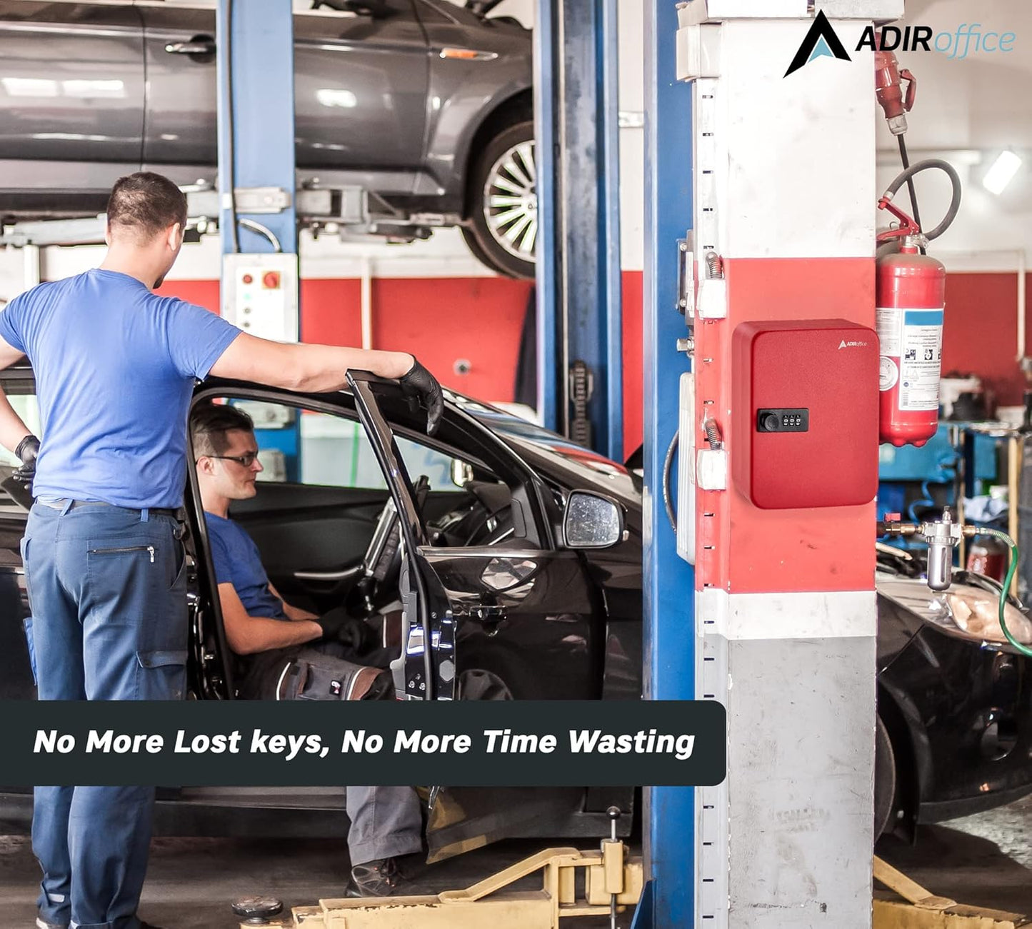 AdirOffice Steel Combination Lock Keys Cabinet Security Storage Box Organizer Holder Locked Key Box Wall Mount 30 Slots