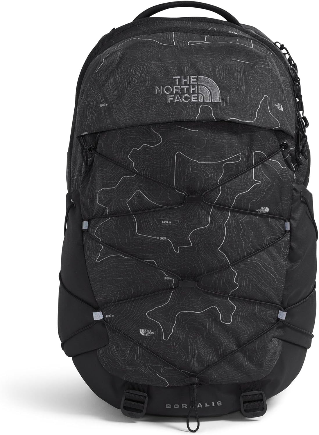 The North Face Borealis Commuter Laptop Backpack - PFAS Free, TNF Black Topo Print/Smoked Pearl, One Size