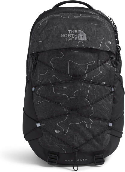 The North Face Borealis Commuter Laptop Backpack - PFAS Free, TNF Black Topo Print/Smoked Pearl, One Size