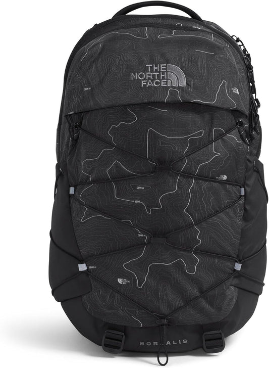 The North Face Borealis Commuter Laptop Backpack - PFAS Free, TNF Black Topo Print/Smoked Pearl, One Size