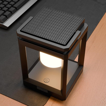 Outdoor Solar Table Lamp, 3-Level Brightness Warm LED Lantern, USB & Solar Powered Solar Lantern Waterproof, Touch Control Outdoor Lamps, Portable Cordless Lights for Patio, Balcony, Bedroom