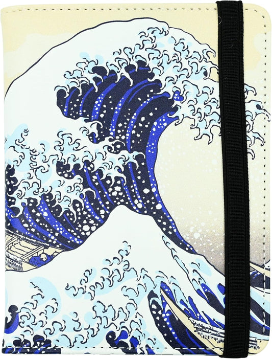 Ink Waves Passport Holder for Women and Men PU Leather Passport Cover for Travel