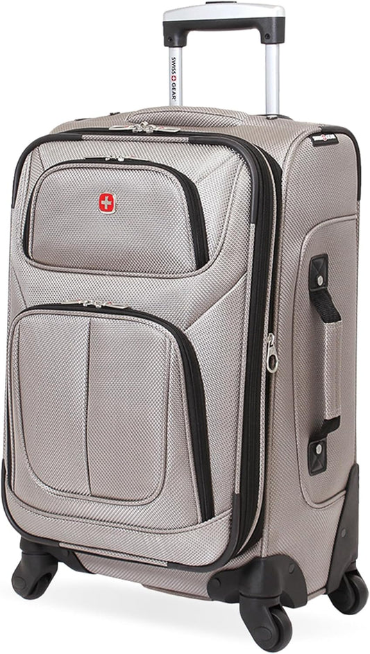 SwissGear Sion Softside Expandable Luggage, Pewter, Carry-On 21-Inch