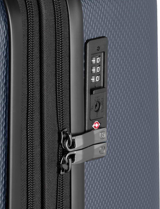 SwissGear 7272 Energie Hardside Expandable Luggage with Spinner Wheels, Navy, 3-Piece Set (19/24/27)