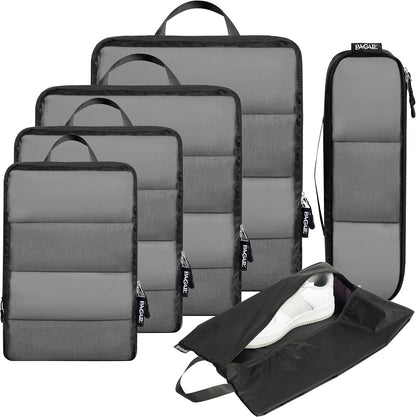 BAGAIL 6 Set Ultralight Compression Packing Cubes Packing Organizer for Travel Accessories Luggage Suitcase Backpack