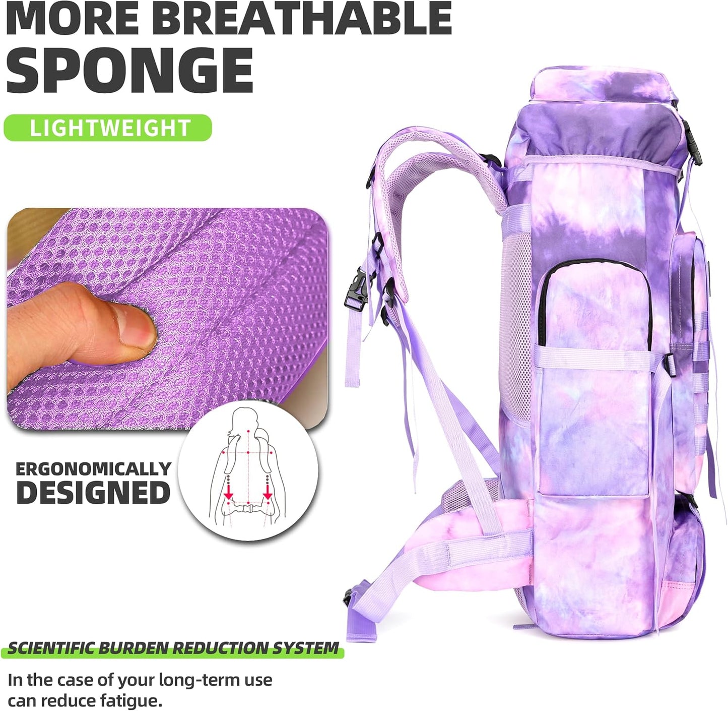 King'sGuard 70L Camping Hiking Backpack Tactical Backpack Military Molle Rucksack Backpack for Outdoor