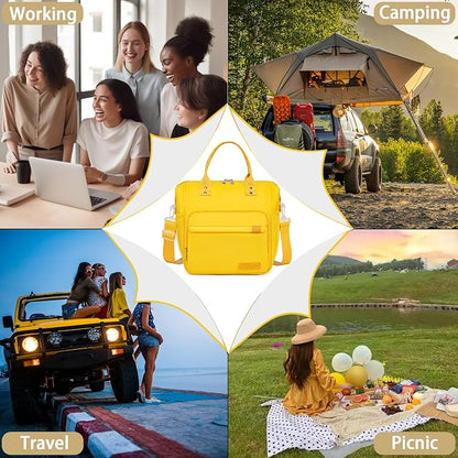 TuErCao Yellow Lunch Box for Women Insulated Lunch Bag for Young Ladies Lunch - Image 8