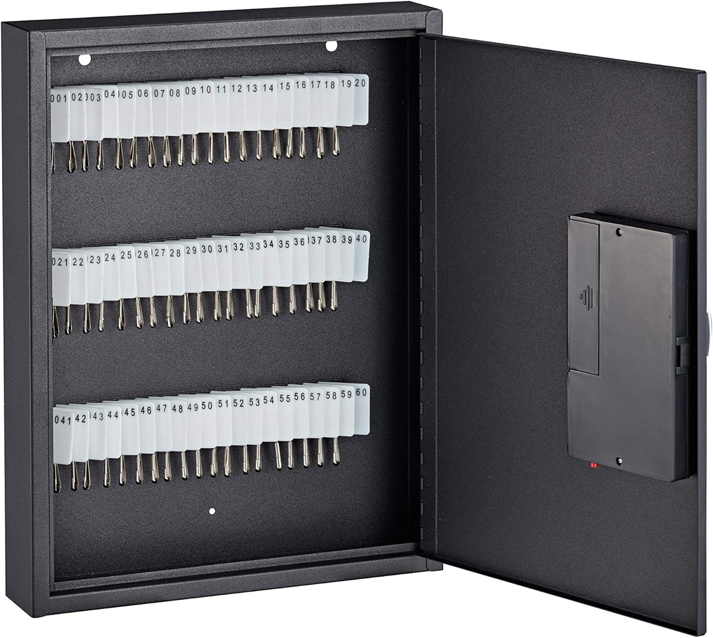 Adiroffice Key Holder Wall Mount - 60 Keys Lock Box with Code, Key Cabinet Wall Mount, Valet Parking Key Box, Car Dealer Key Cabinet - Space Saving Locking Key Box Wall Mount with Digital Lock