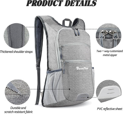 Seektop 20L Hiking Backpack Ultra Lightweight Waterproof Travel Backpack Packable Small Outdoor Bag Foldable Day Pack for Women Men