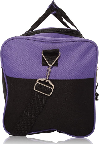 DALIX 21" Blank Sports Duffle Bag Gym Bag Travel Duffel with Adjustable Strap in Purple