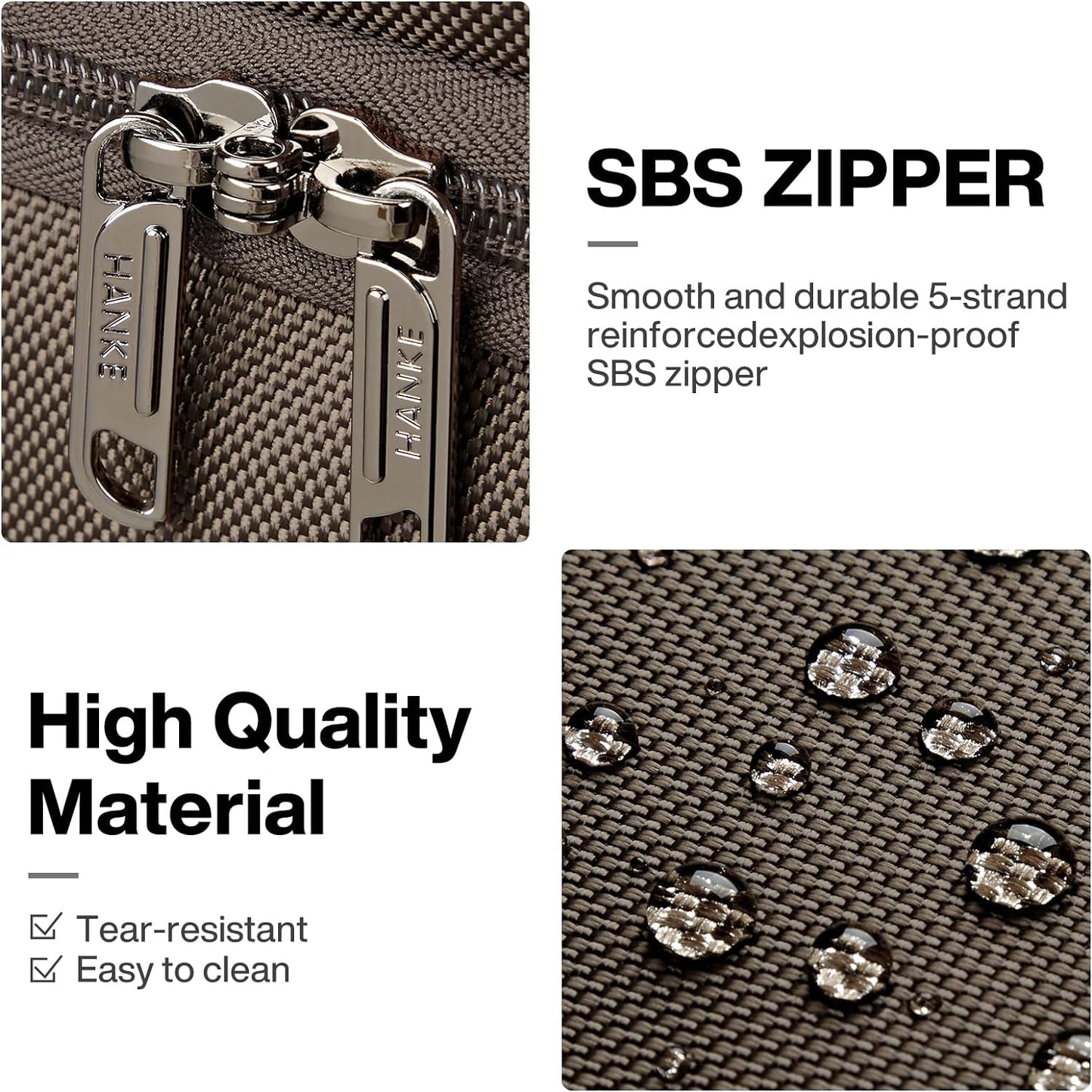 Hanke Expandable Carry On Luggage Suitcases with Wheels Foldable Duffle Bag for Travel Carry On suitcase Weekend Bag for Women Men（Coffee）