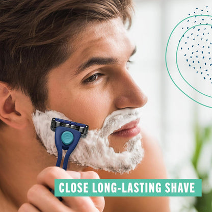 Preserve Shave 5 Five Blade Refillable Razor, Made from Recycled Materials, Poppy Red
