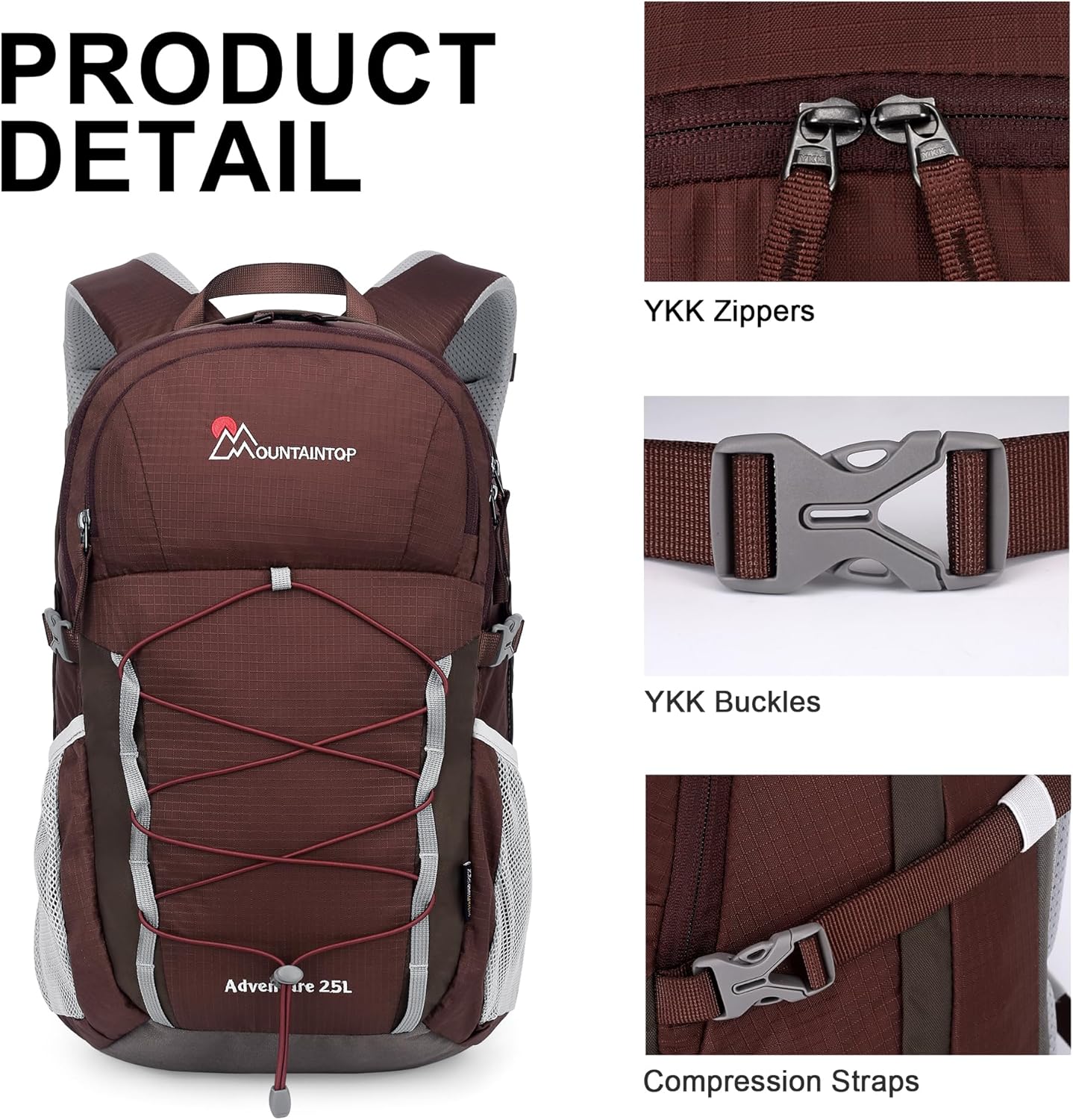 MOUNTAINTOP 25L/40L Hiking Backpack,Lightweight Travel Backpack for Men Women Outdoor Backpacking, Camping