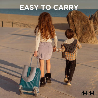 Dot&Dot Twist Memory Foam Kids Travel Pillow for Airplanes - Kids Neck Pillows for Travel, Sleeping - Airplane Pillow for Neck Support, Chin, Lumbar, Leg - Adjustable Toddler Neck Pillow for Car Seat