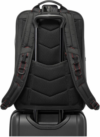 TUMI - Alpha Bravo Pro 17" Backpack - Expandable Travel and Commute Gaming and Tech Bag - Fits up to 17" Laptop - Red Ombre
