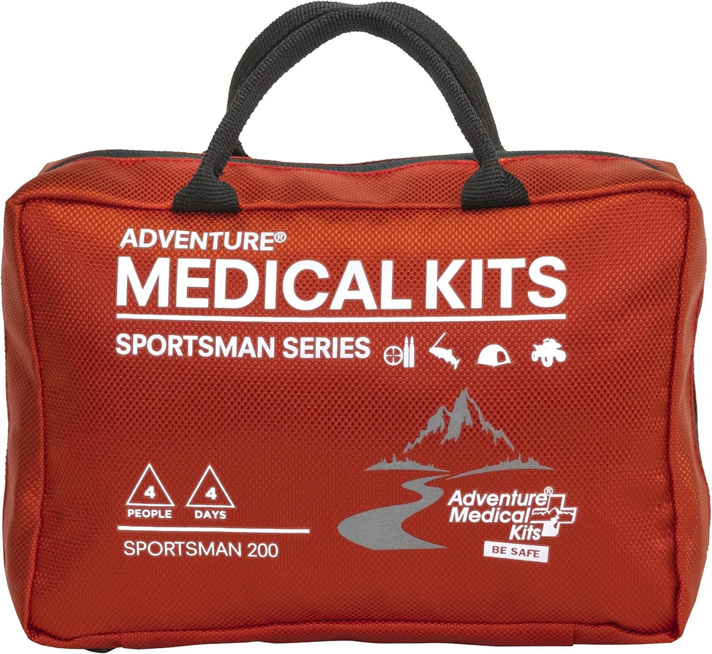 Adventure Medical Kits Sportsman Series Medical Kit - 200 - First Aid Kit for Camping, Hiking, Hunting & More - For 4 People for 4 Days - Includes Bandages, Medicine, Guide Book & More