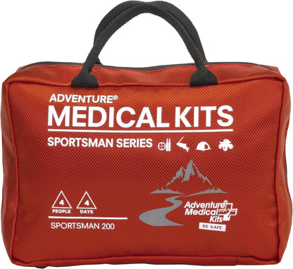 Adventure Medical Kits Sportsman Series Medical Kit - 200 - First Aid Kit for Camping, Hiking, Hunting & More - For 4 People for 4 Days - Includes Bandages, Medicine, Guide Book & More