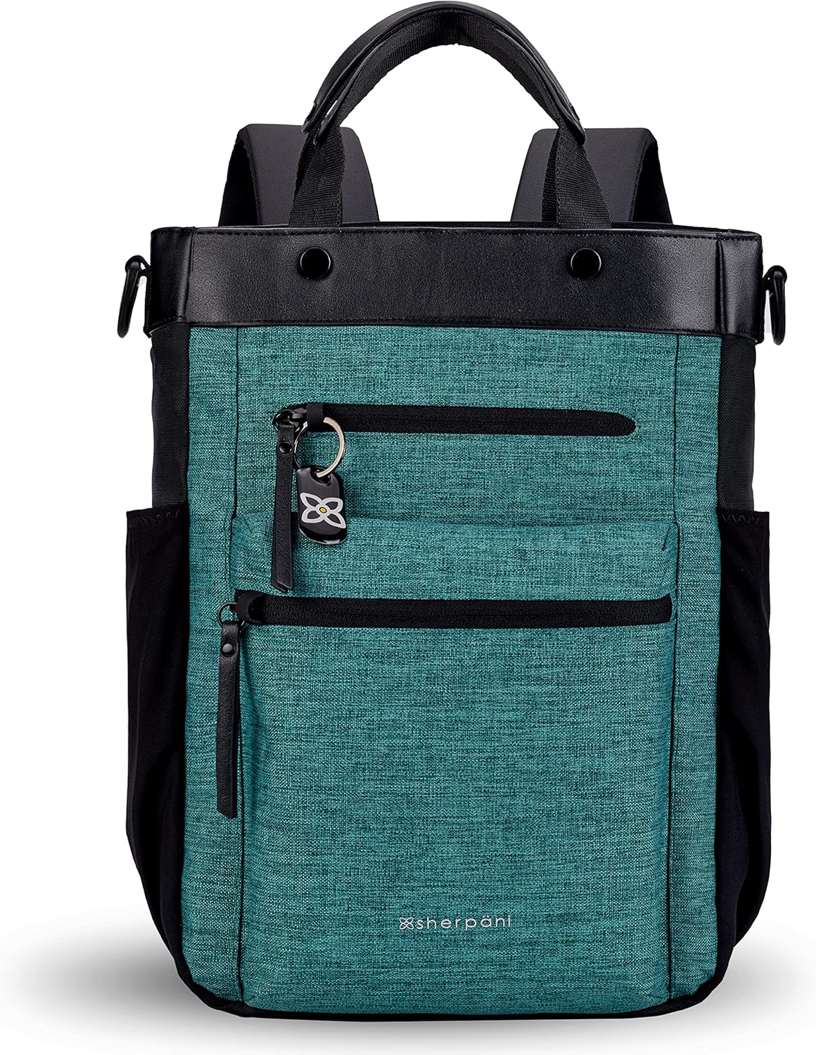 Sherpani Soleil, Anti Theft Convertible Backpack, 3 in 1 Tote Bag, Crossbody Bag, Cross Body Purse, 18L Travel Backpack, Travel Gifts for Women, RFID Protection, Fits 13” Laptop (Teal Lite)