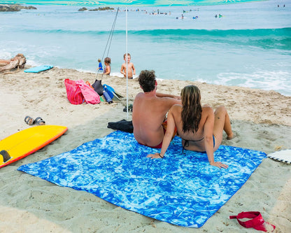 Quick Dry Towel Extra Extra Large 72x72 Inch - Microfiber Beach Towel - Perfect for Beach, Travel, Swimming, Pool, Yoga, Hiking, Camping - Lightweight, Fast Drying, Compact for Adults (Blue Wonder)