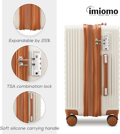 imiomo 28 IN Large Luggage, Suitcase with Spinner Wheels, Hardside Lightweight Rolling Travel Luggage with TSA Lock