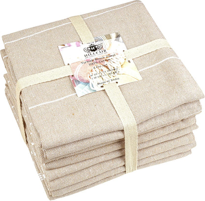 HILLFAIR Cotton Turkish Beach Towels, Quick Dry Lightweight Sand Free Peshtemal Towel for Bath Swim Yoga Spa Travel, Beach Accessories, Oversized Cotton Turkish Towels (39 x 72 inch- 4 Pack Beige)