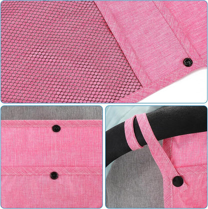 Accmor Universal Stroller Organizer, Mesh Bag Fits for Uppababy, Nuna, Britax, Doona Strollers, Non-Slip Adjustable Stroller Mesh Cargo Net Storage Caddy Accessories