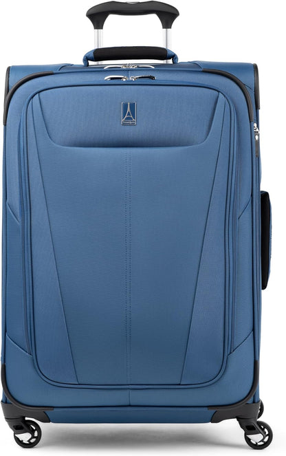 Travelpro Maxlite 5 Softside Expandable Checked Luggage with Spinner Wheels, Lightweight, 25-Inch — Ensign Blue