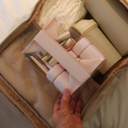 Cadence Parcel - Clear Dopp Kit with Magnetic Closure - Durable and Leak-Resistant Travel Toiletry Kit - Modular Design