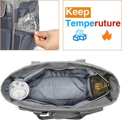 Laptop Tote Bag, Middle Size Computer Messenger Teacher Bag with 15.6'' Padded Laptop Sleeve