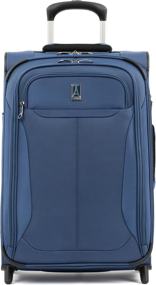 Travelpro Tourlite Softside Expandable Upright 2 Wheel Luggage, Lightweight Suitcase, Men and Women, Blue, Carry-On 22-Inch