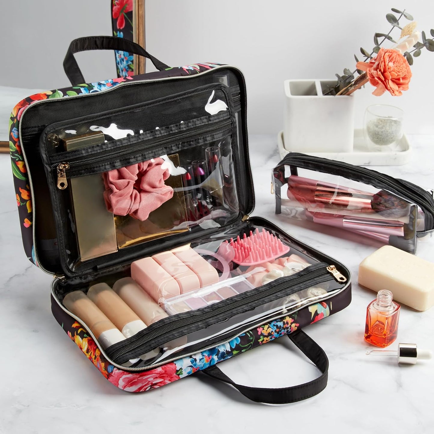 Conair Travel Toiletry Bag - Makeup Bag - Cosmetic Bag -Travel Makeup Bag