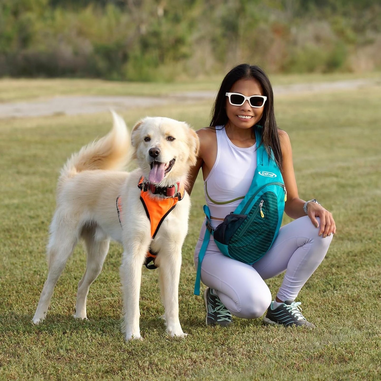 G4Free Sling Bag for Men Women, Small Crossbody Backpack Lightweight Chest Shoulder Bags for Travel, Outdoor and Sports (Mint Green)