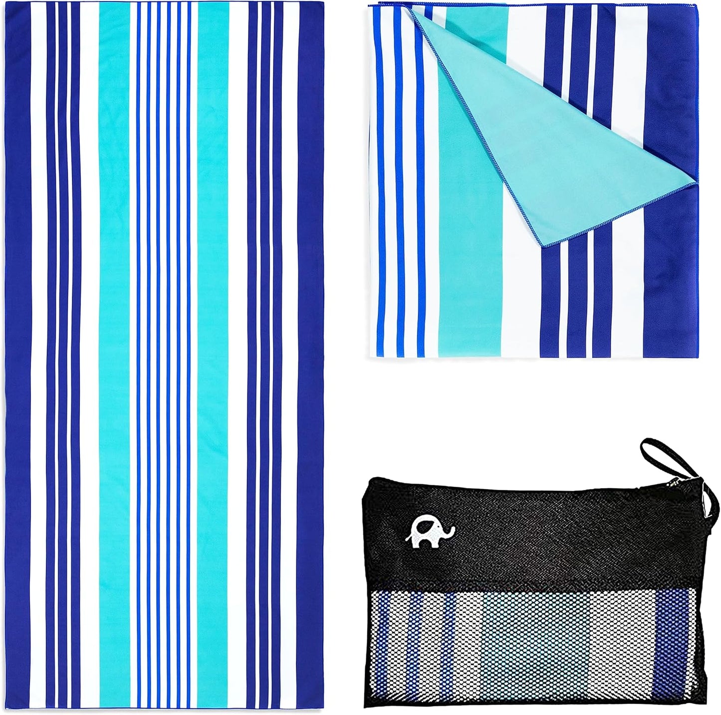 Elite Trend Microfiber Beach Towel - Extra Large 78x35 Inch Sand Free Quick Dry Towel for Travel, Swimming, Pool, Yoga, Hiking, Camping – Lightweight Fast Drying Microfiber Towel Compact for Adults