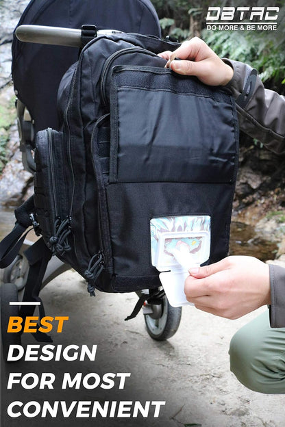 Diaper Bag Backpack for Dad, DBTAC Large Baby Nappy Bag for Men w/Changing Mat, Insulated+Wipe Pockets, Stroller Straps, Black