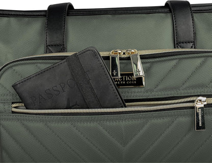 Kenneth Cole REACTION Chelsea Quilted Chevron 15" Laptop & Tablet Business Tote with Removable Shoulder Strap