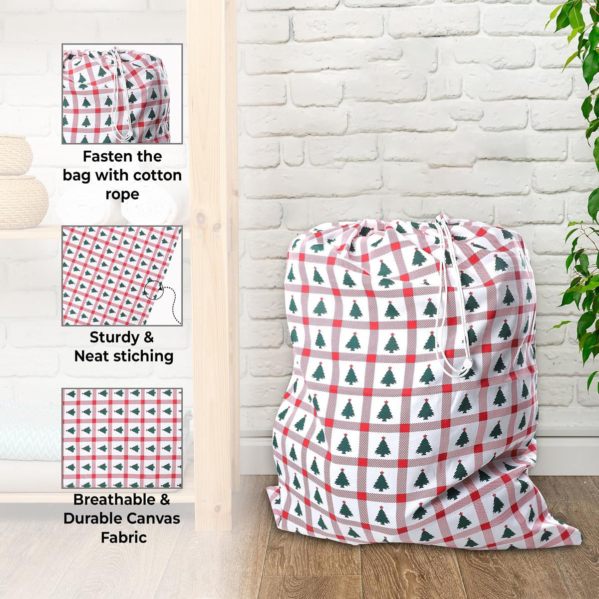 Urban Villa Laundry Bag Canvas|Dirty Clothes Travel Laundry Bag|Machine Washable|Reusable College Hostel Hamper Liner Bag for Garments Delicates Drawstring Closure 1 Pack Tree Print|Size 28X36 Inches