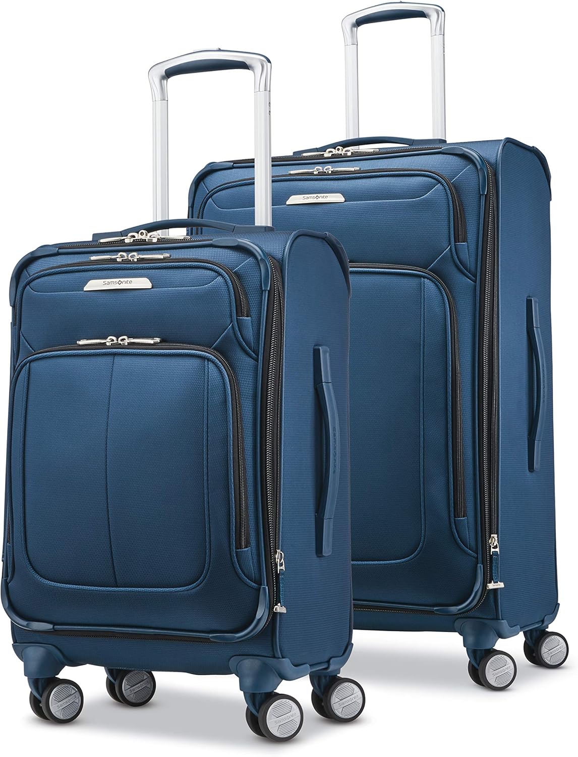 Samsonite Solyte DLX Softside Expandable Luggage with Spinner Wheels, Mediterranean Blue, 2-Piece Set (20/25)