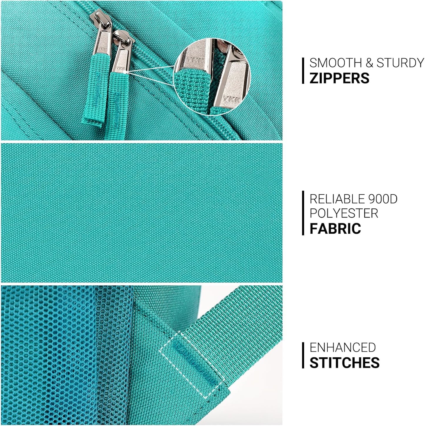 ZORFIN 26L Backpack for College, and Travel: Water Resistant Bookbag - Powderblue