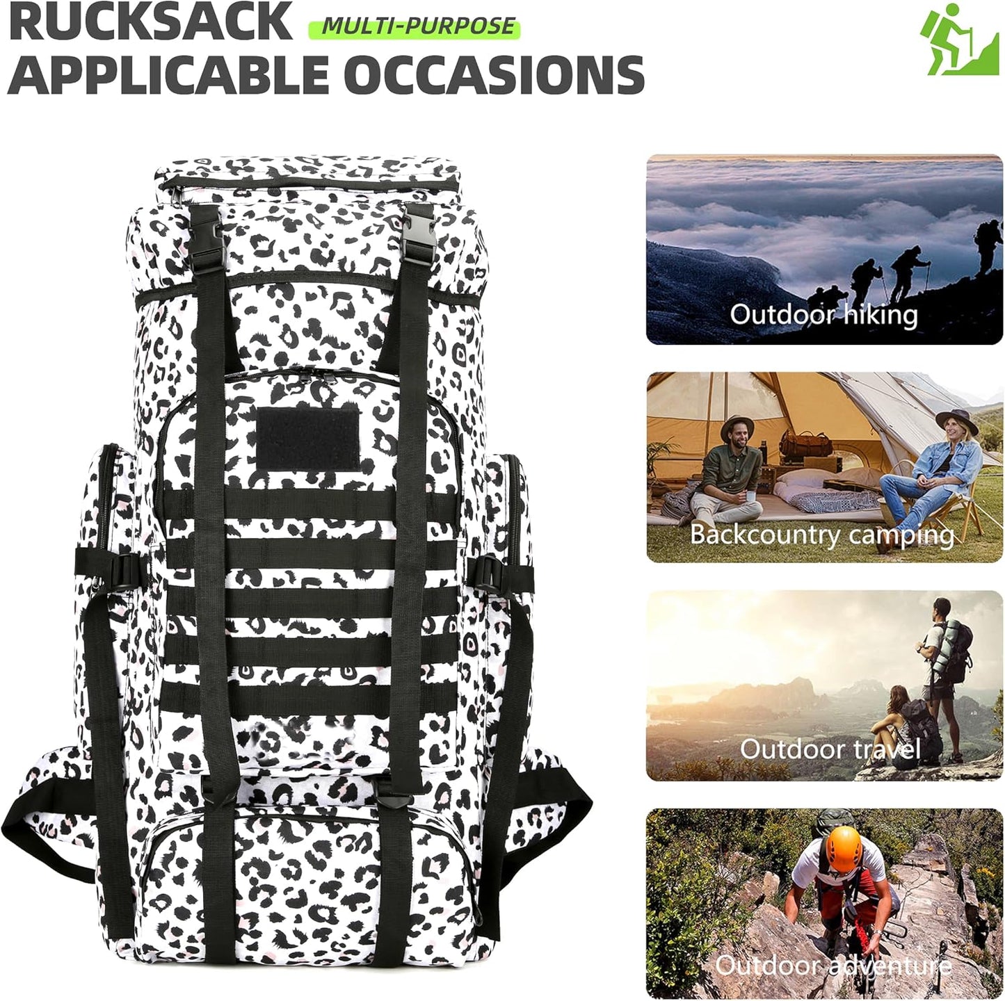 King'sGuard 70L Camping Hiking Backpack Tactical Backpack Military Molle Rucksack Backpack for Outdoor