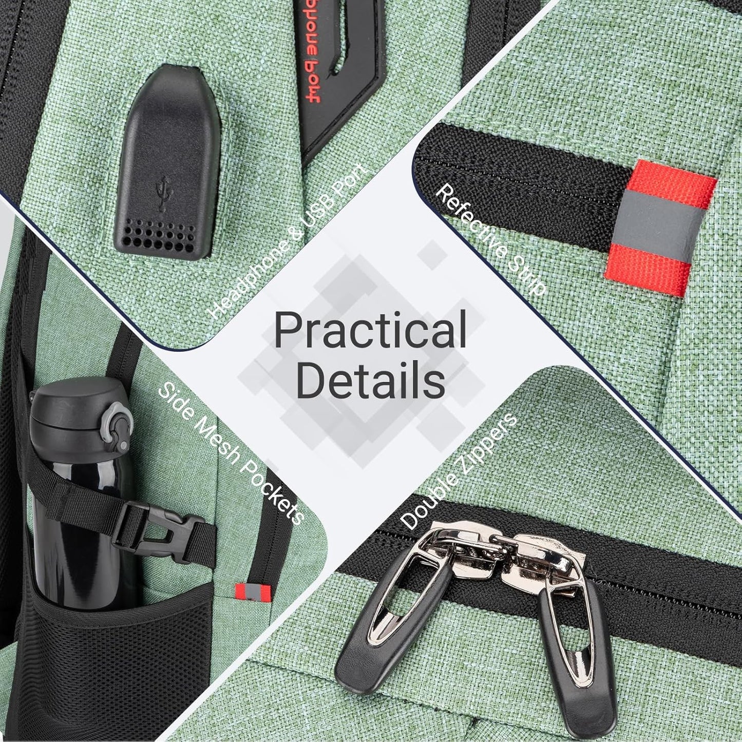 40L Expandable Laptop Backpack, Anti-thief Travel Backpack with USB Charging Port, Airline Approved Business Waterproof Carry on Luggage, Fits 15.6" Laptop for Men Women