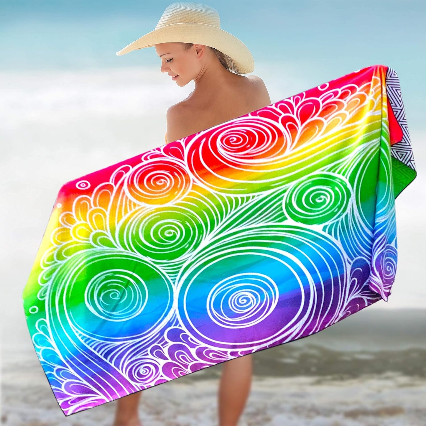 Elite Trend Microfiber Beach Towel - Extra Large 78x35 Inch Sand Free Quick Dry for Travel, Swimming, Pool, Yoga, Hiking, Camping – Lightweight Fast Drying Microfiber Towel Compact for Adults